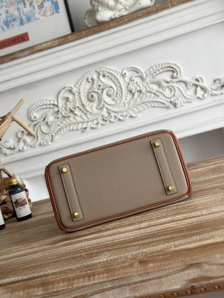 Hermes Birkin Bag 25/30cm - Etoupe & Gold