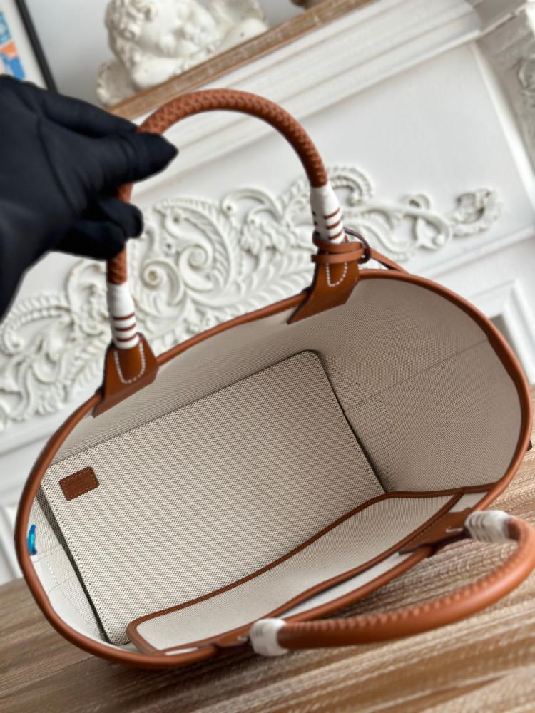 Hermes Steeple 28 Printed Canvas Tote Bag