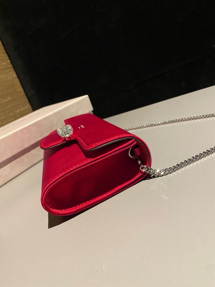 Jimmy Choo Crystal Embellished Clutch Wallet on Chain