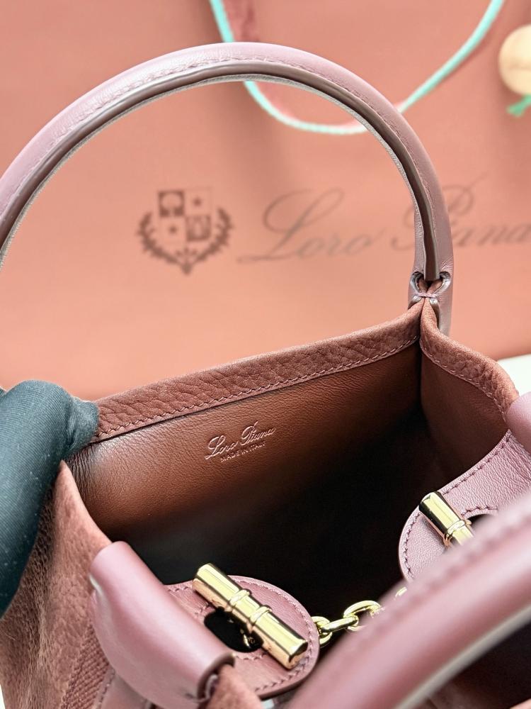 Loro Piana Small Bale Bag in Textured Leather