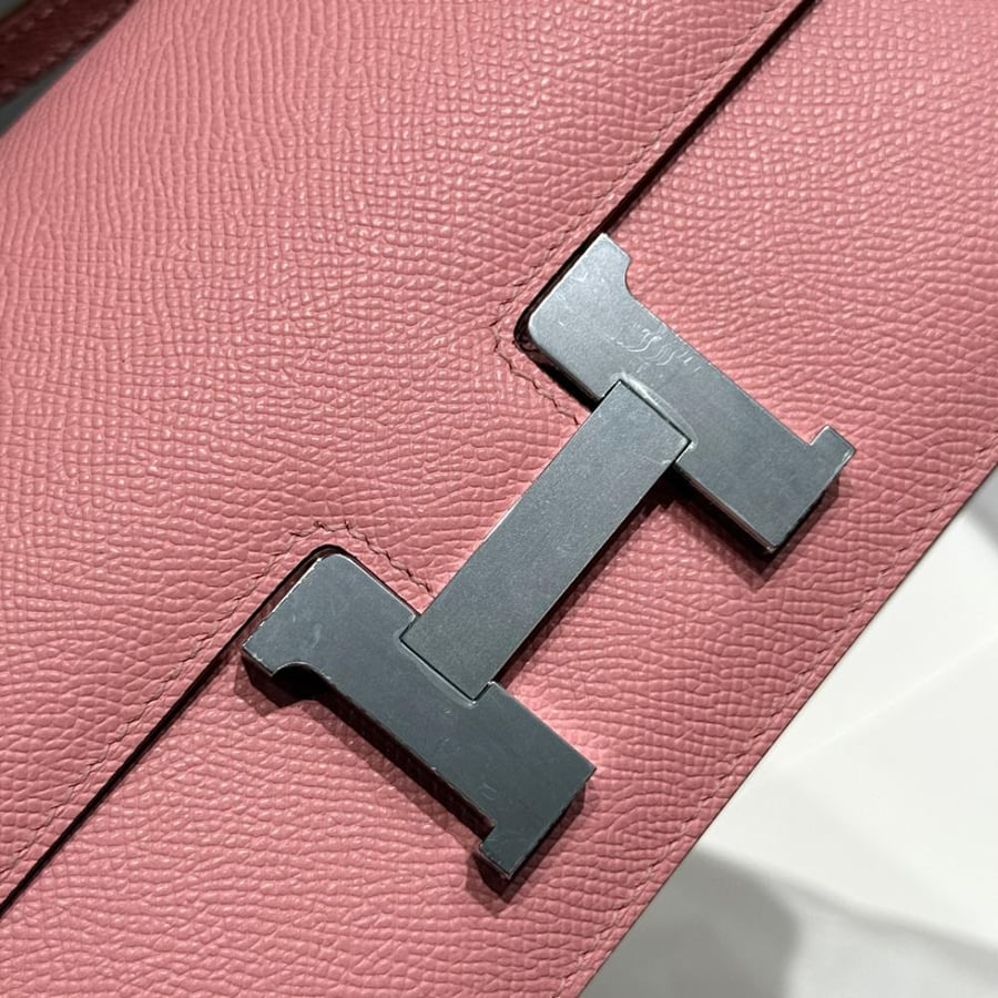 Hermes Constance Elan Bag 24cm - Rose Pink / Silver Hardware