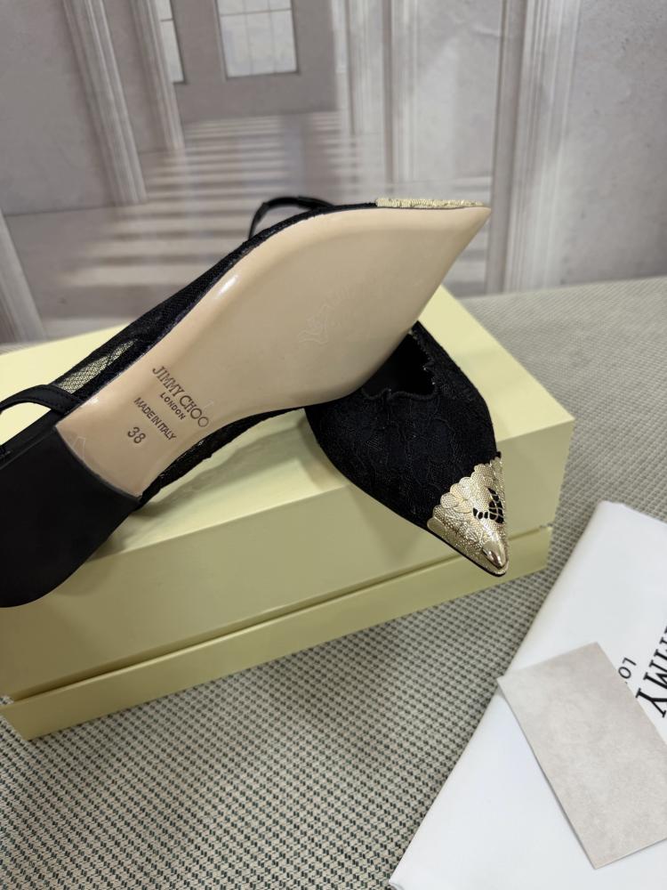 Jimmy Choo Embellished Pointed-Toe Flats 35-41