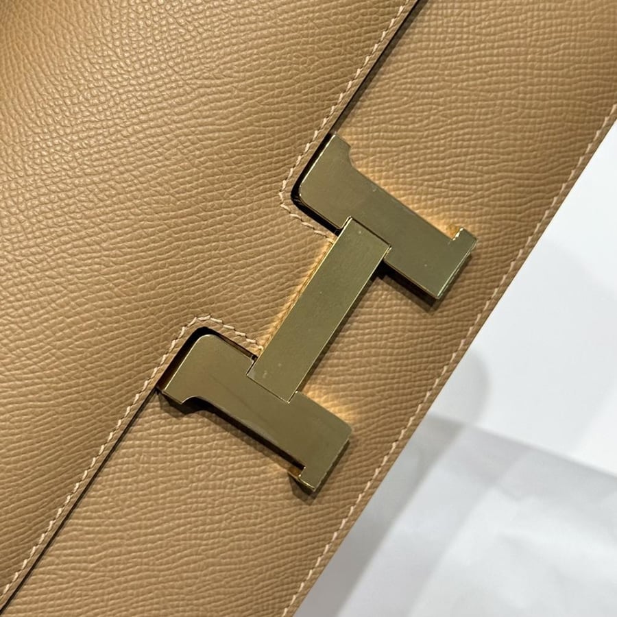 Hermes Constance Elan Bag 24cm - Taupe / Gold Hardware