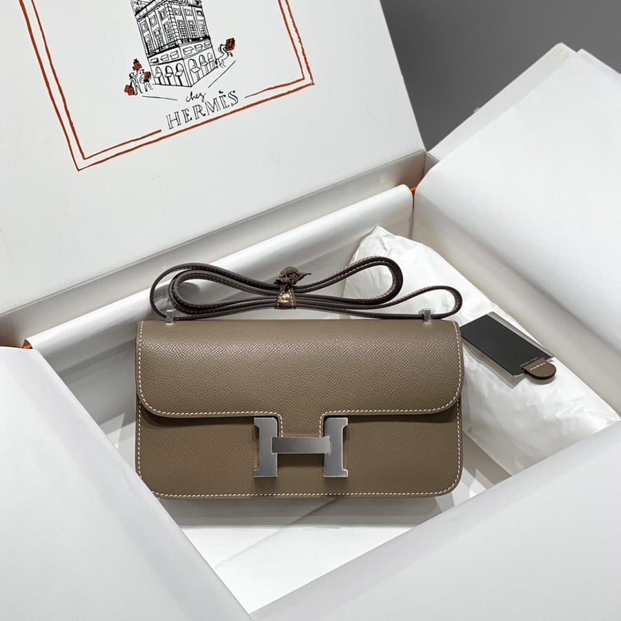 Hermes Constance Elan Bag 24cm - Etoupe / Silver Hardware