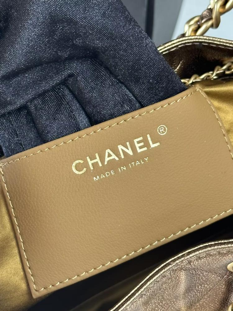 Chanel Quilted Drawstring Tote Bag