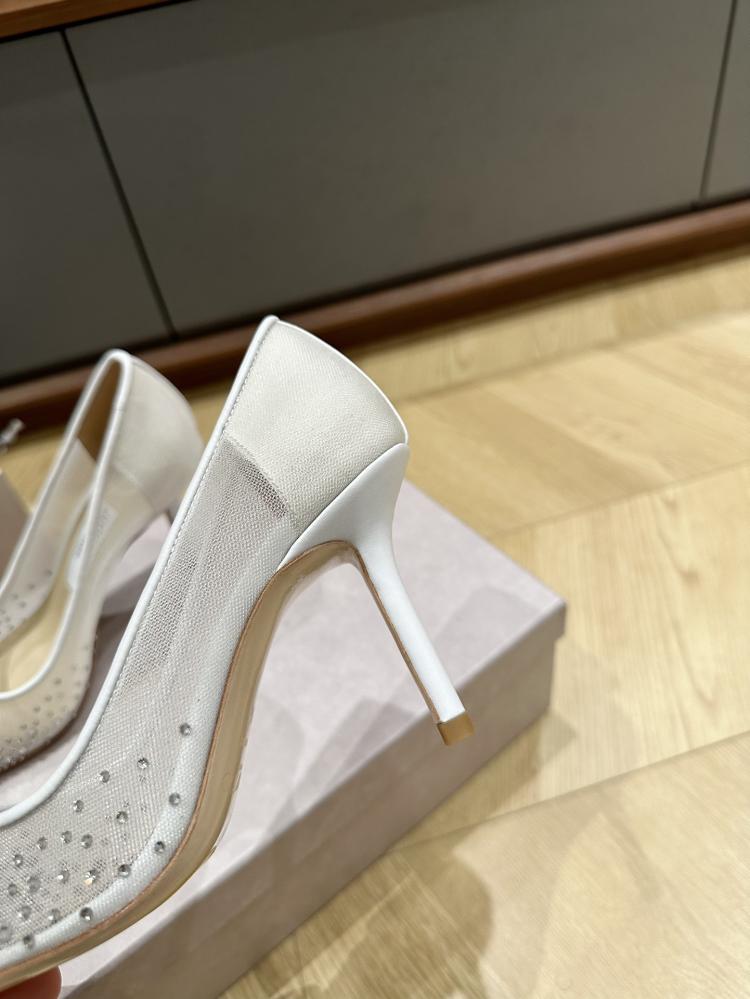 Jimmy Choo Crystal Embellished Mesh Pumps 35-41