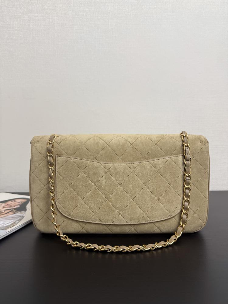 Chanel Quilted Suede Flap Bag
