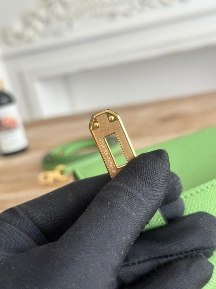 Hermes Mini Kelly II Bag 19cm - Green / Gold Hardware