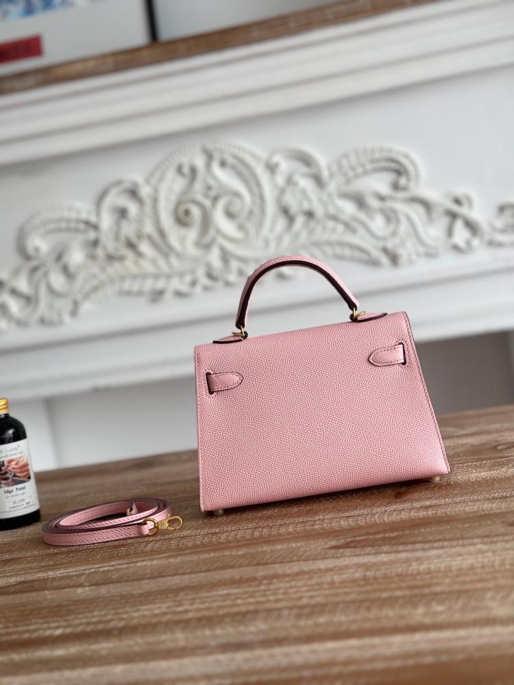Hermes Mini Kelly II Bag 19cm - Light Pink / Gold Hardware