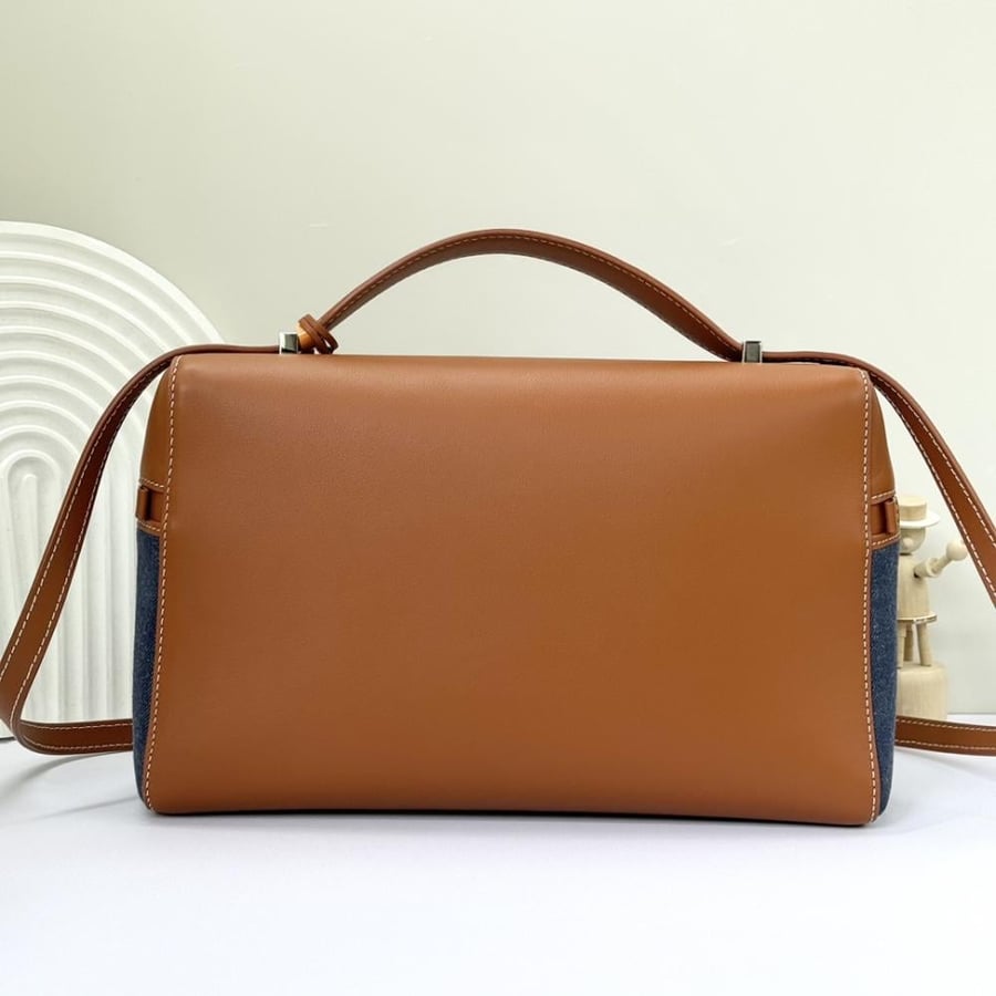Loro Piana Extra Smooth Leather Top Handle Bag