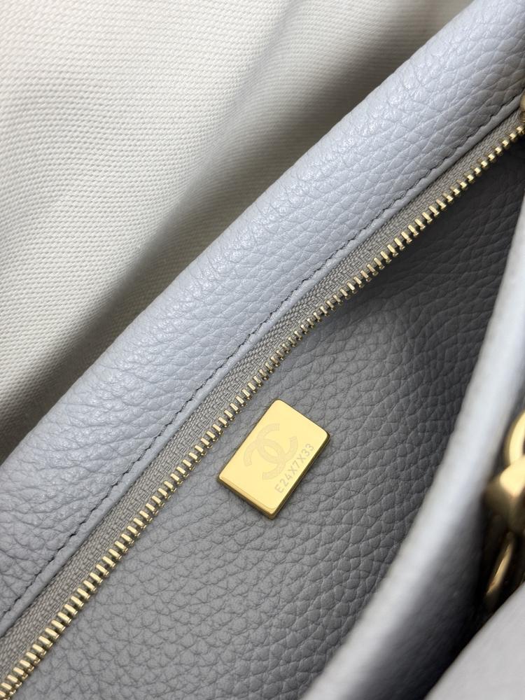 Chanel Quilted Grained Leather East-West Flap Bag