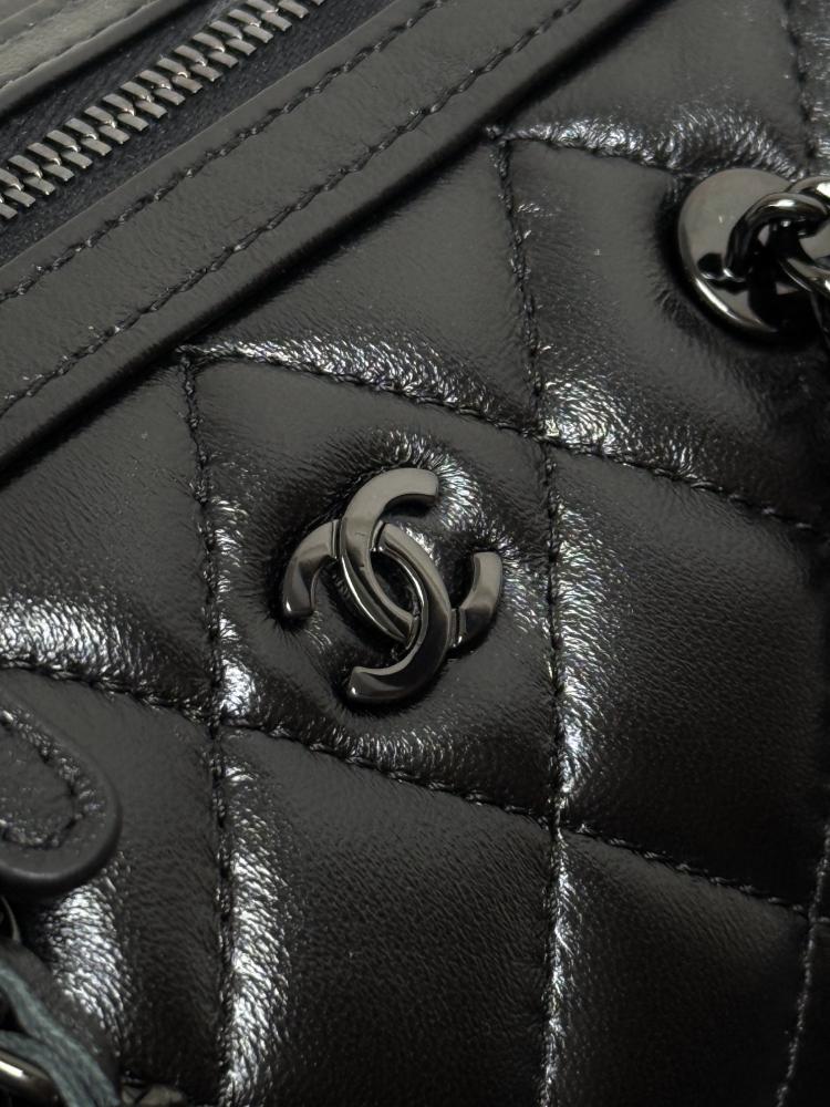 Chanel Quilted Leather Cylindrical Bag