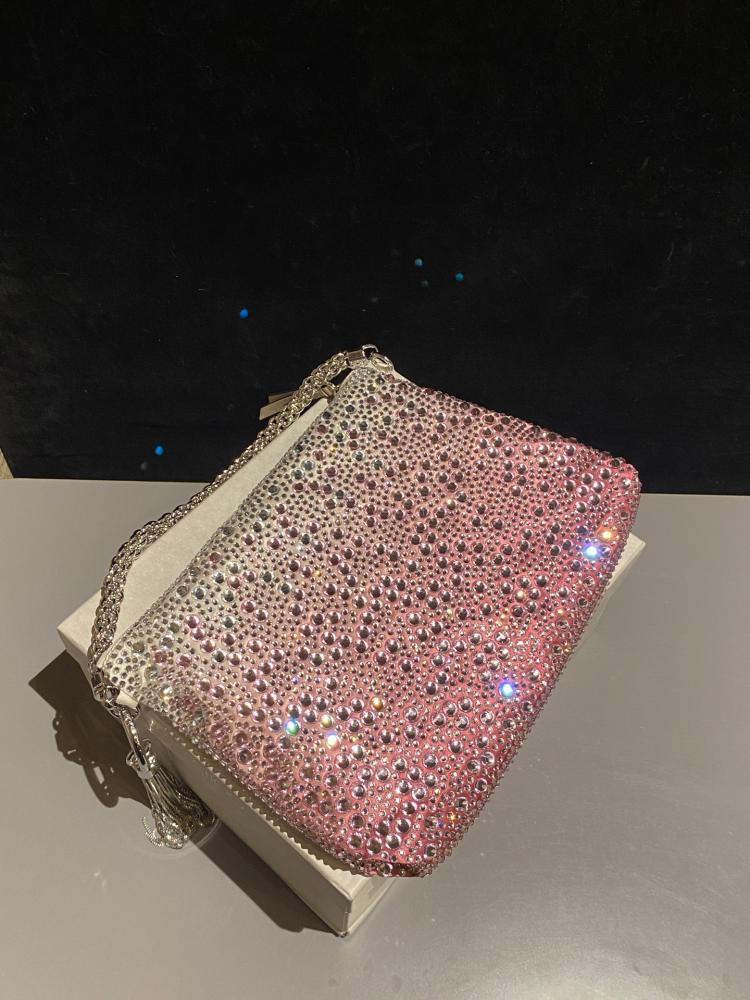 Jimmy Choo Crystal Embellished Pouch Bag