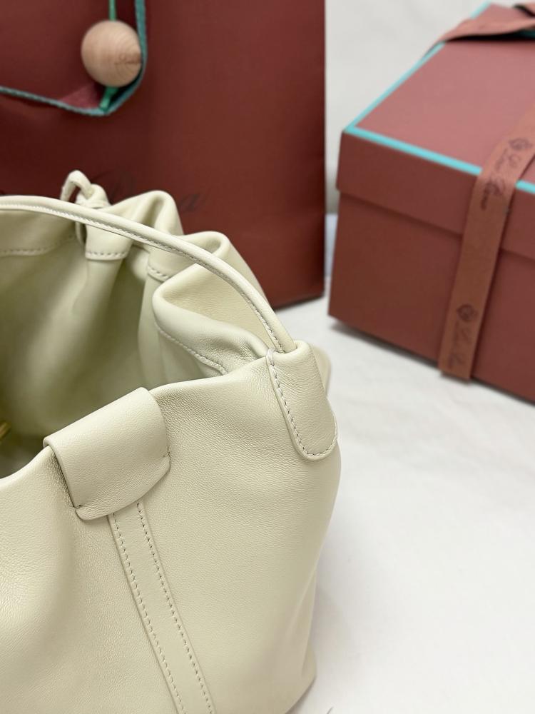 Loro Piana Bale Softy Drawstring Bucket Bag