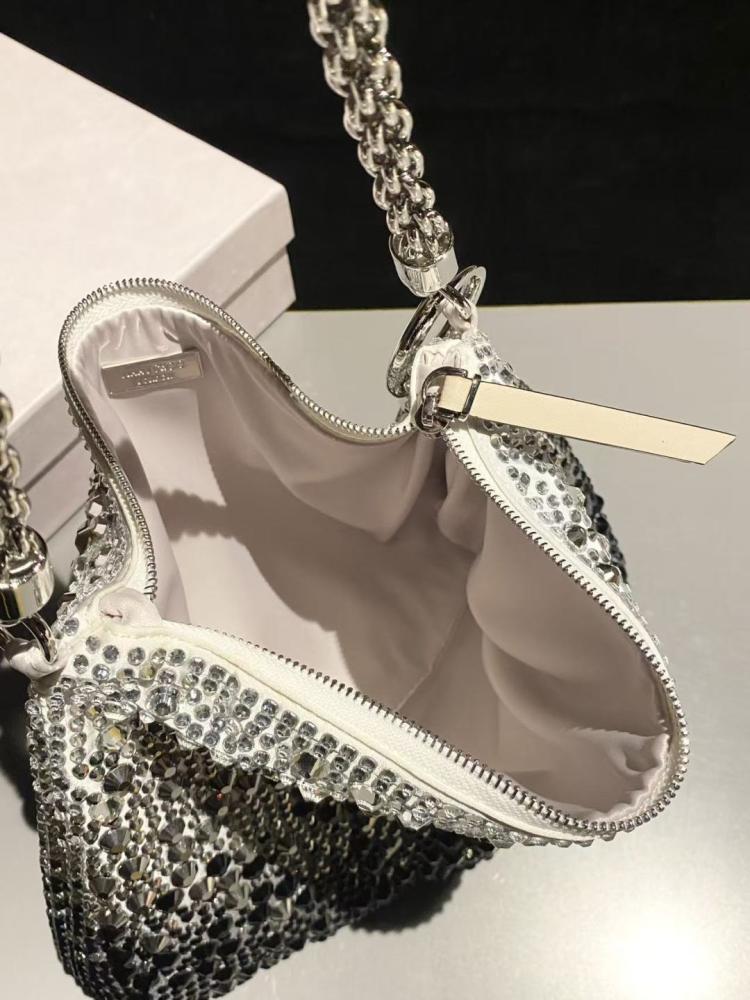 Jimmy Choo Crystal Embellished Pouch Bag