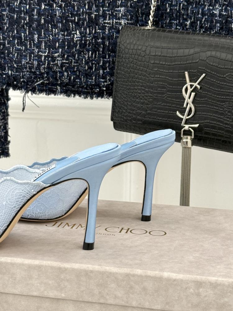 Jimmy Choo Lace Cap-Toe Mules 35-41