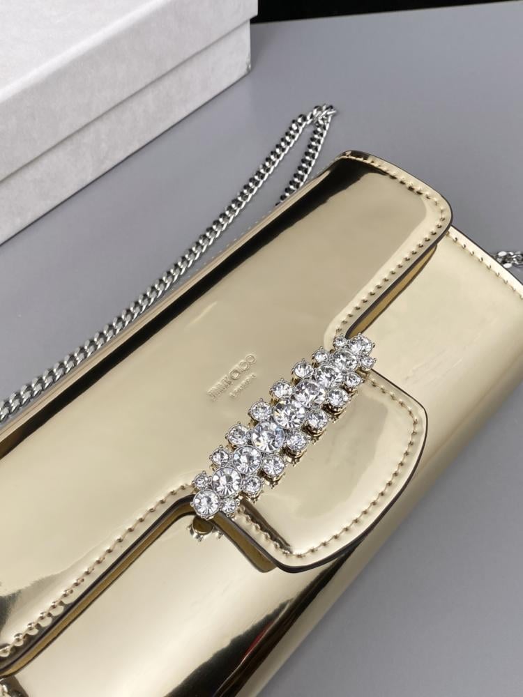 Jimmy Choo Crystal Embellished Clutch Wallet on Chain