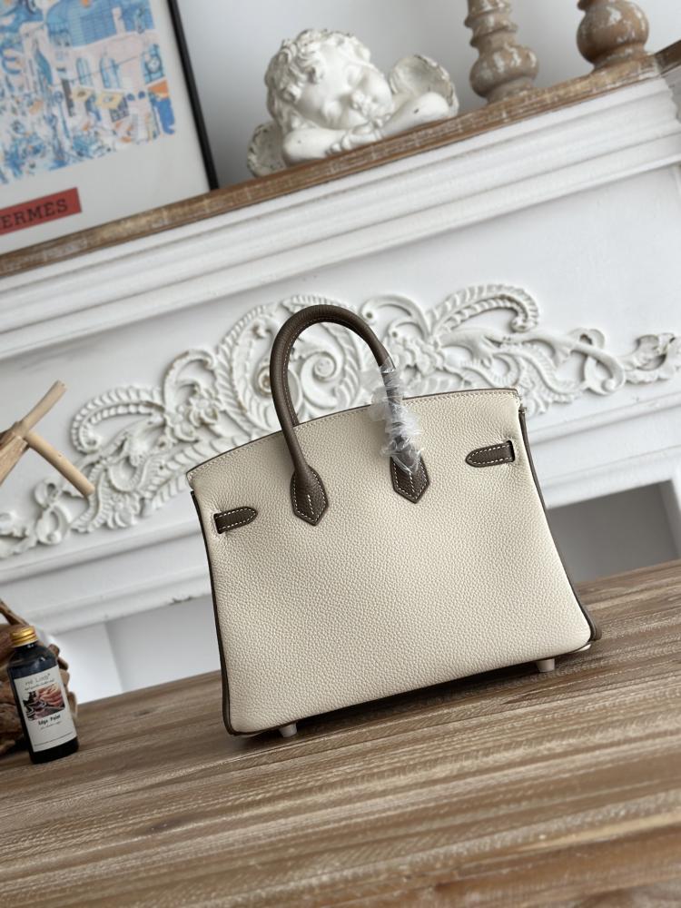 Hermes Birkin Bag 25/30cm - Cream & Etoupe
