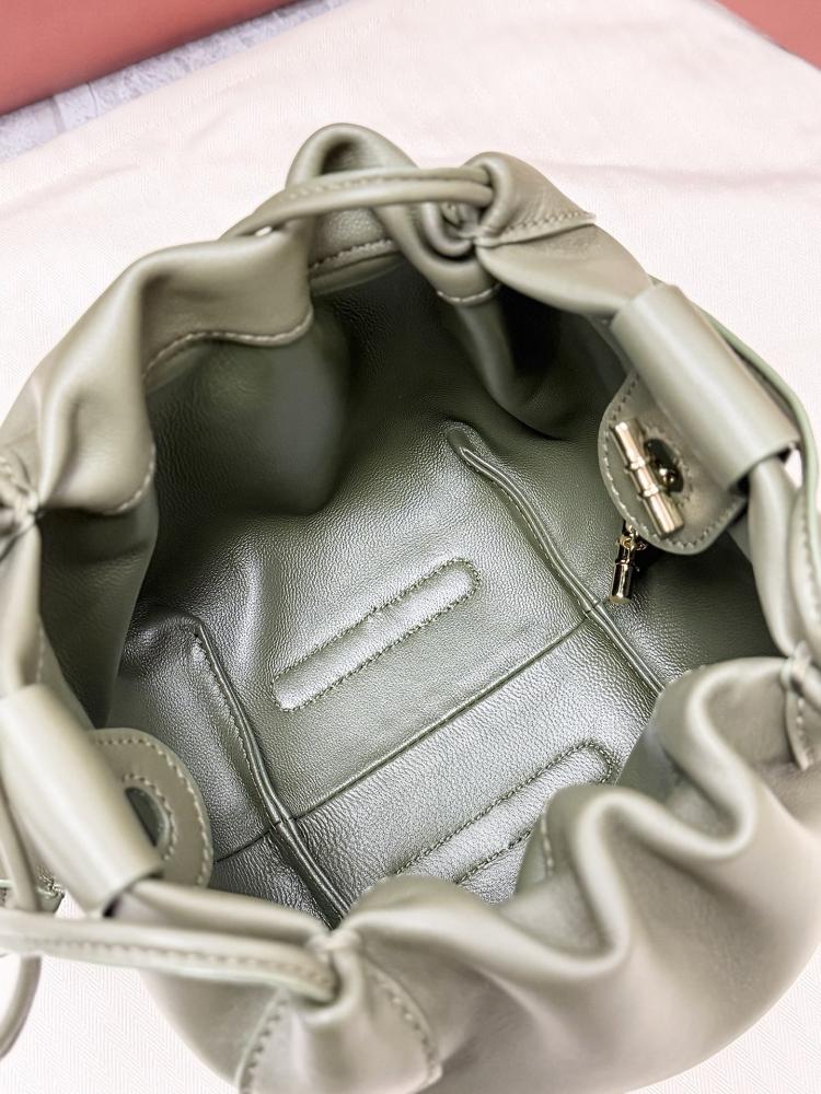 Loro Piana Bale Softy Drawstring Bucket Bag