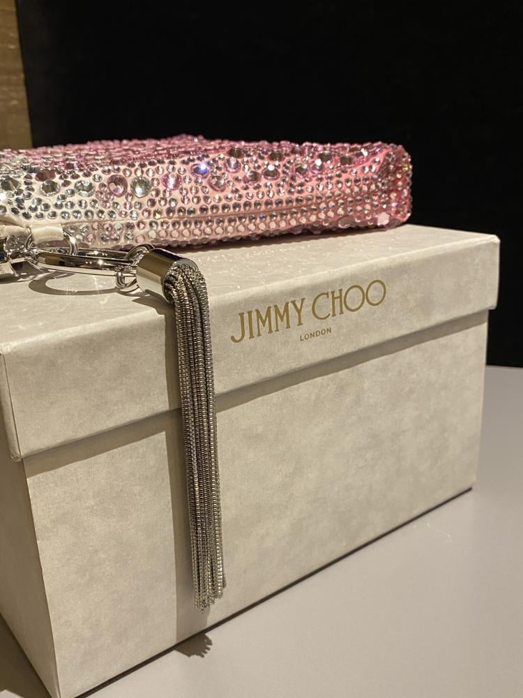 Jimmy Choo Crystal Embellished Pouch Bag