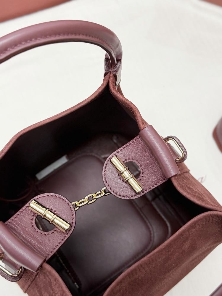 Loro Piana Small Bale Bag in Textured Leather