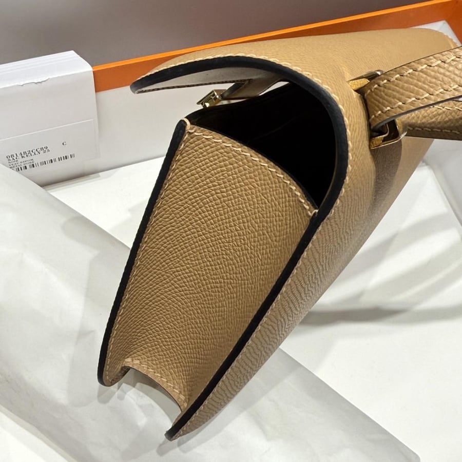 Hermes Constance Elan Bag 24cm - Taupe / Gold Hardware