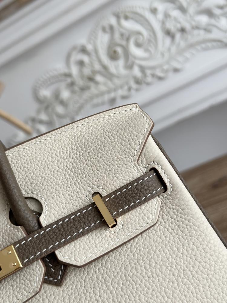 Hermes Birkin Bag 25/30cm - Cream & Etoupe