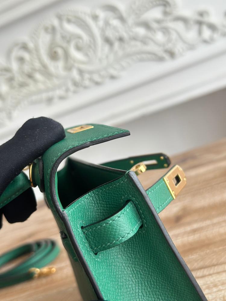 Hermes Mini Kelly II Bag 19cm - Emerald Green / Gold Hardware