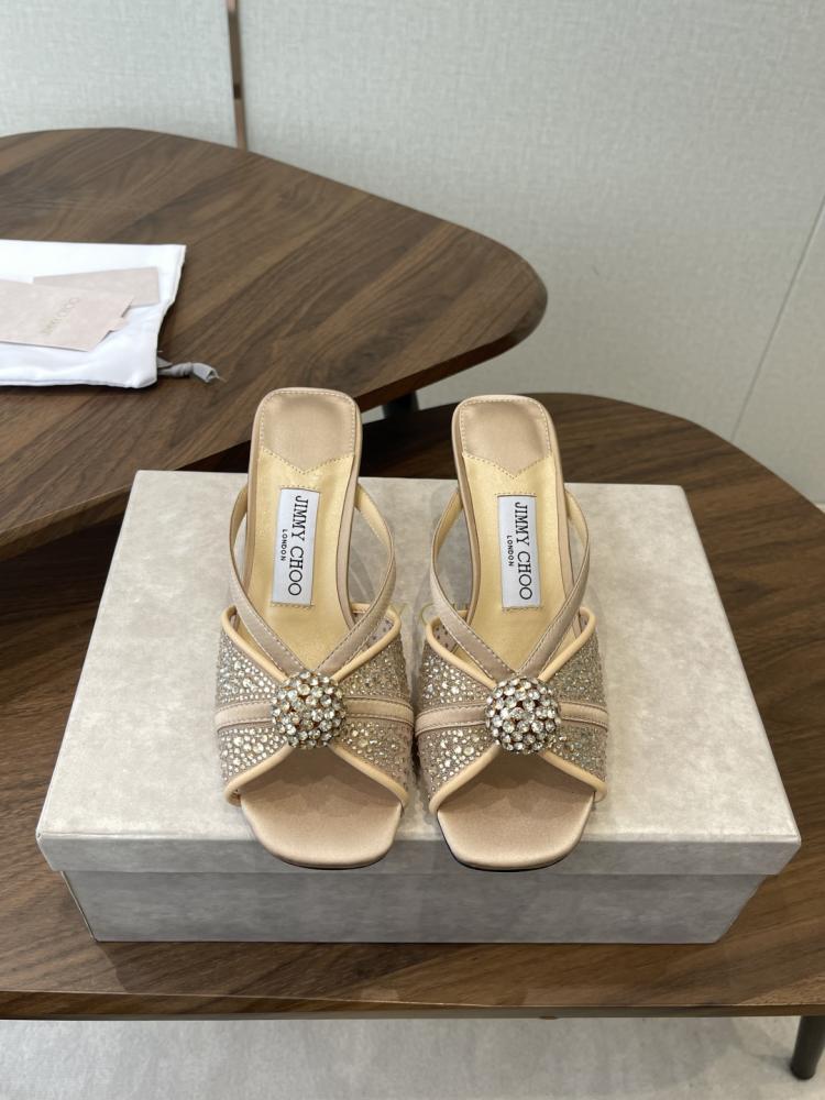 Jimmy Choo Crystal Sphere Open-Toe Mules 35-41