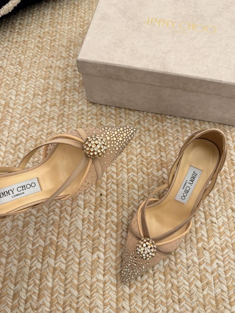 Jimmy Choo Crystal Sphere Mesh Pumps 35-41