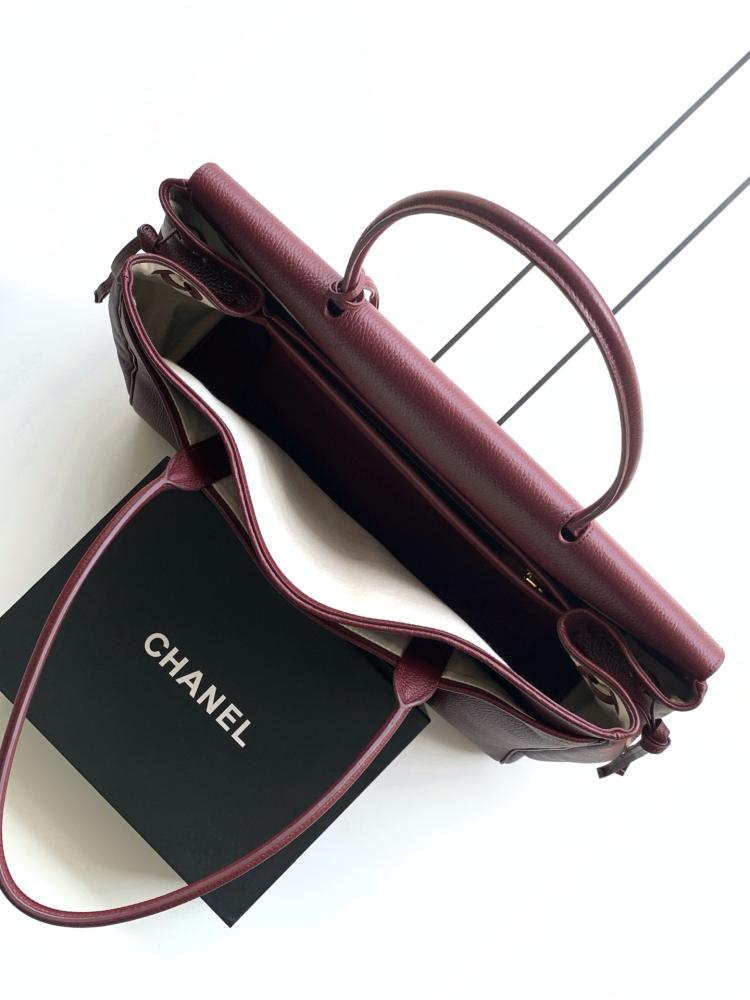 Chanel Grained Leather Tote Bag