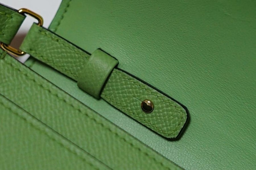 Hermes Constance To Go Wallet Bag 20cm - Olive Green / Gold Hardware