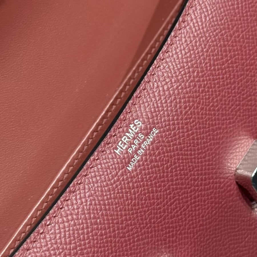 Hermes Constance Elan Bag 24cm - Burgundy / Silver Hardware