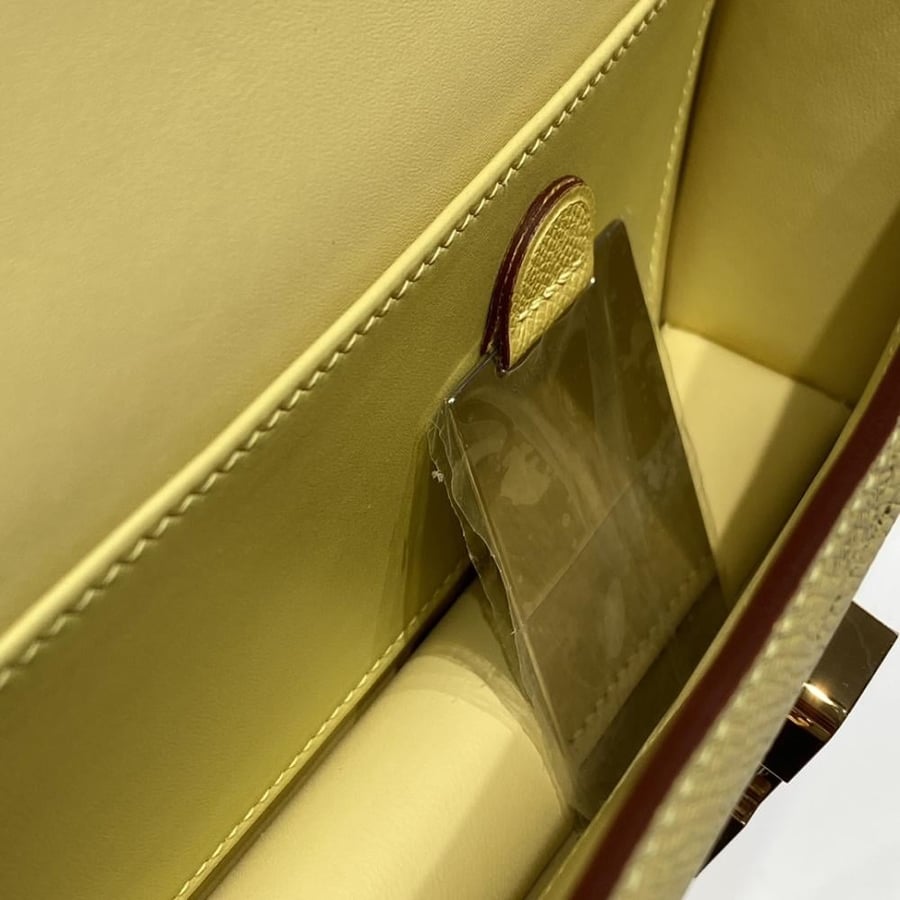 Hermes Constance Elan Bag 24cm - Lemon Yellow / Gold Hardware