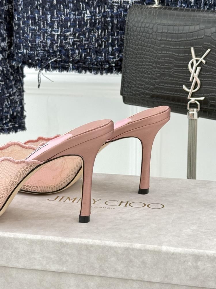 Jimmy Choo Lace Cap-Toe Mules 35-41