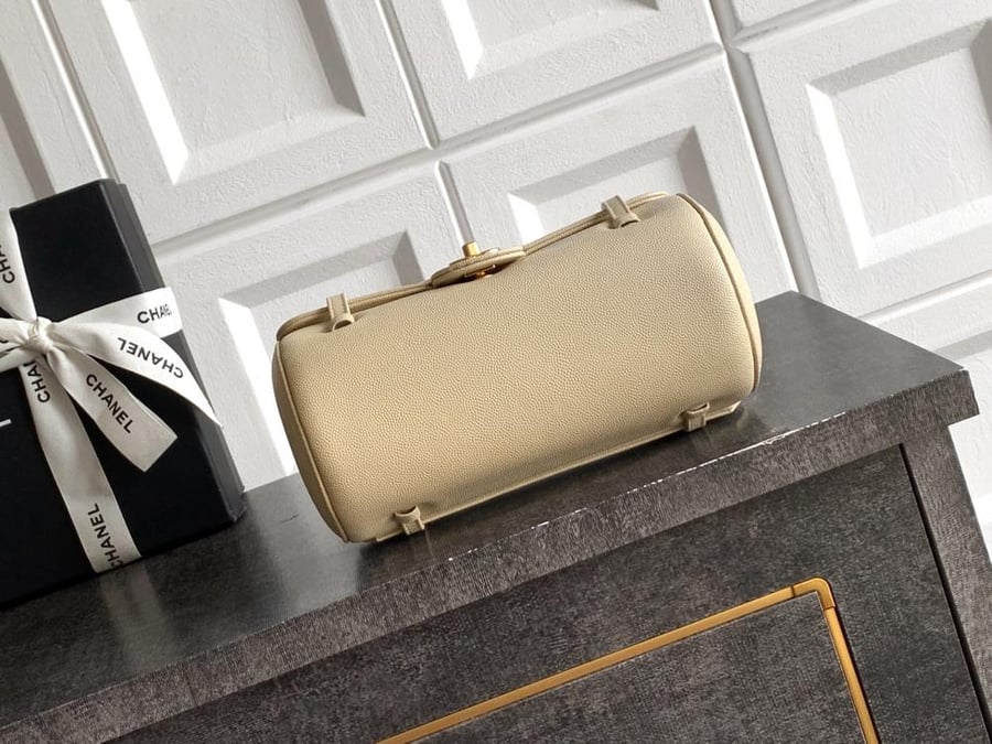 Chanel Grained Leather Cylindrical Bag