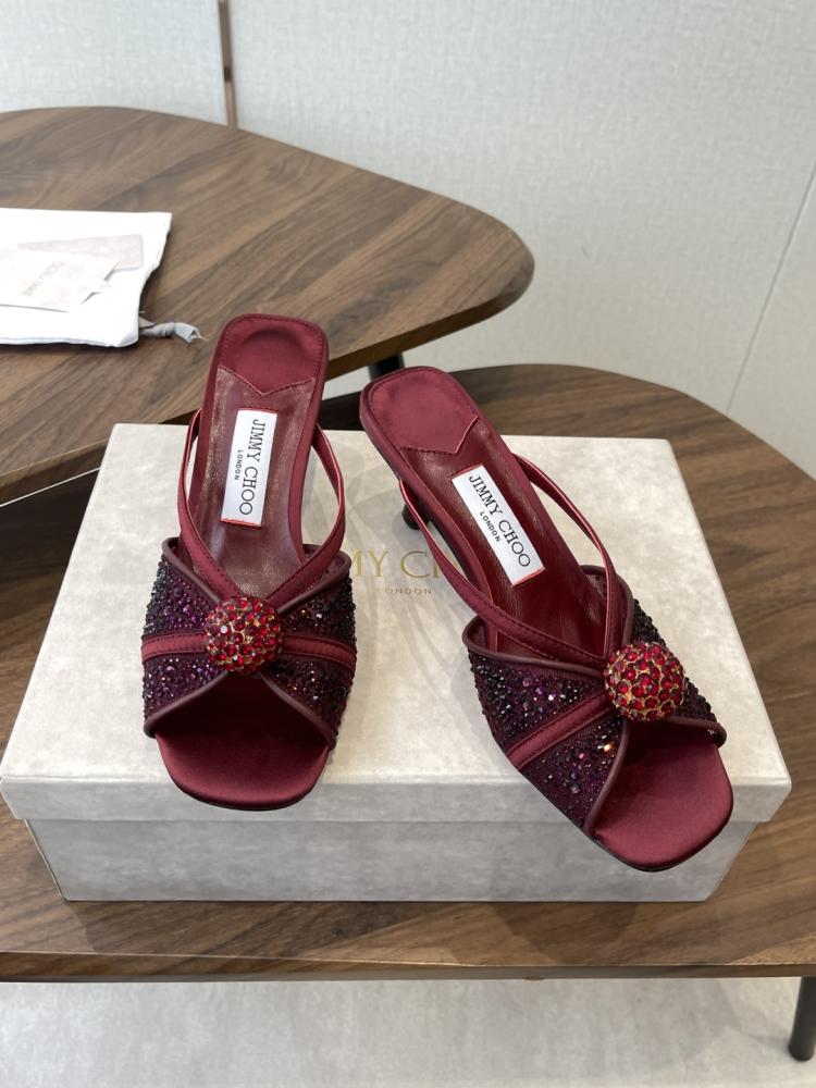 Jimmy Choo Crystal Sphere Open-Toe Mules 35-41