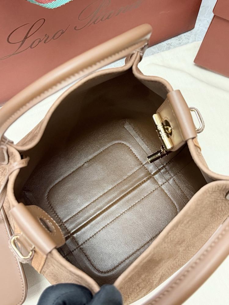 Loro Piana Small Bale Bag in Textured Leather