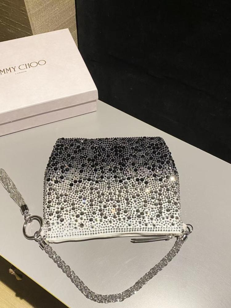 Jimmy Choo Crystal Embellished Pouch Bag