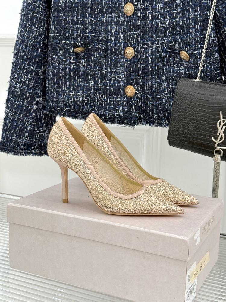 Jimmy Choo Crystal Embellished Mesh Pumps 35-41