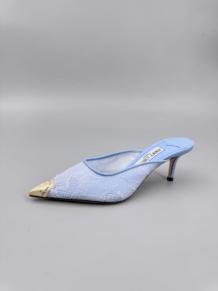 Jimmy Choo Lace Cap-Toe Mules 35-41