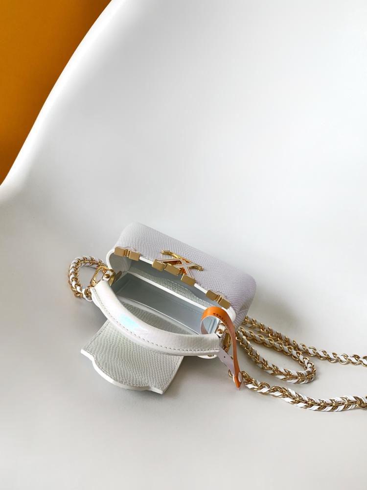 LV Capucines Mini White Bag