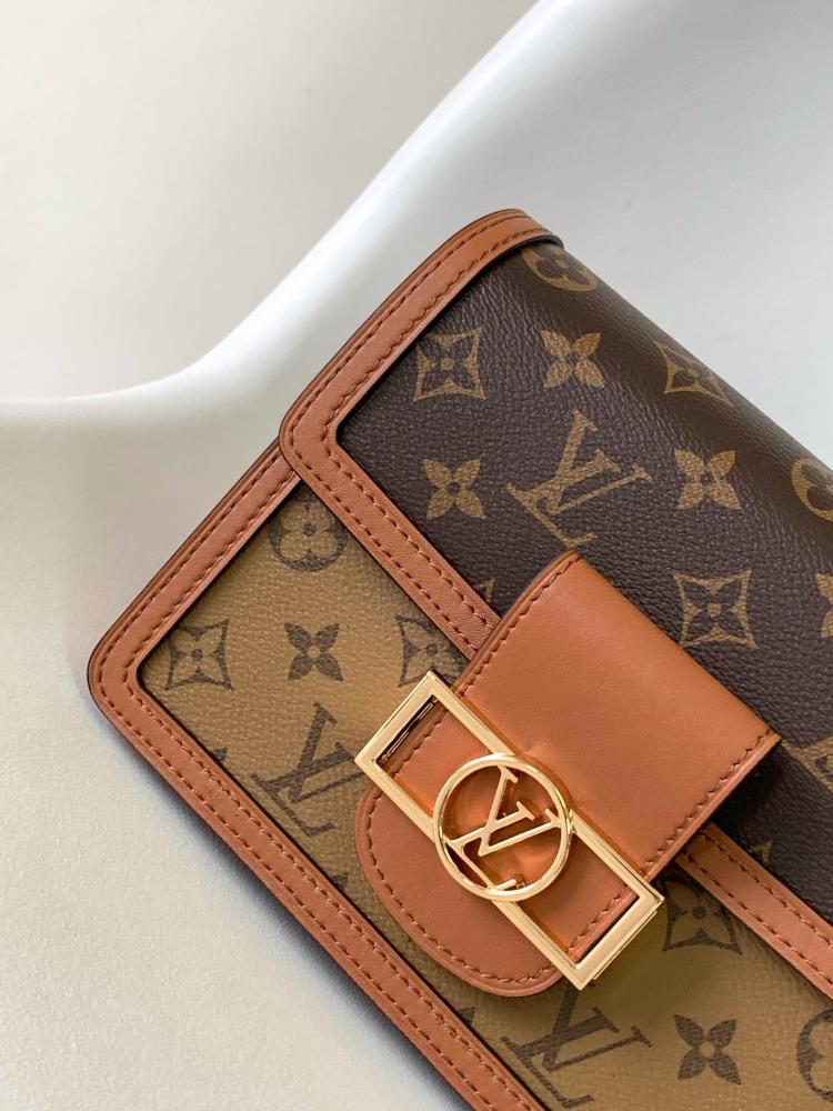 LV Monogram & Leather Geometric Bag