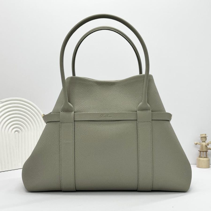 Loro Piana Large Grained Leather Tote Bag