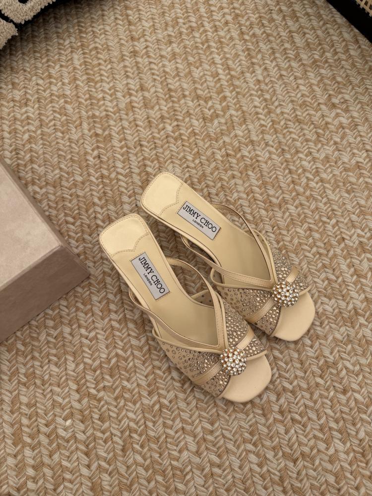 Jimmy Choo Crystal Sphere Open-Toe Mules 35-41