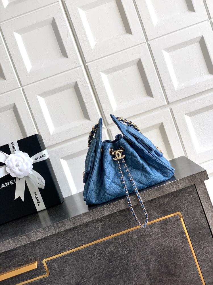Chanel Quilted Drawstring Tote Bag