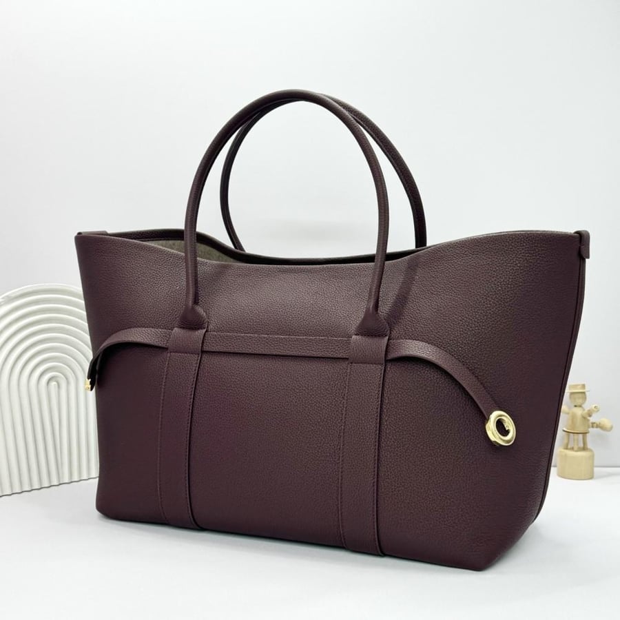 Loro Piana Large Grained Leather Tote Bag