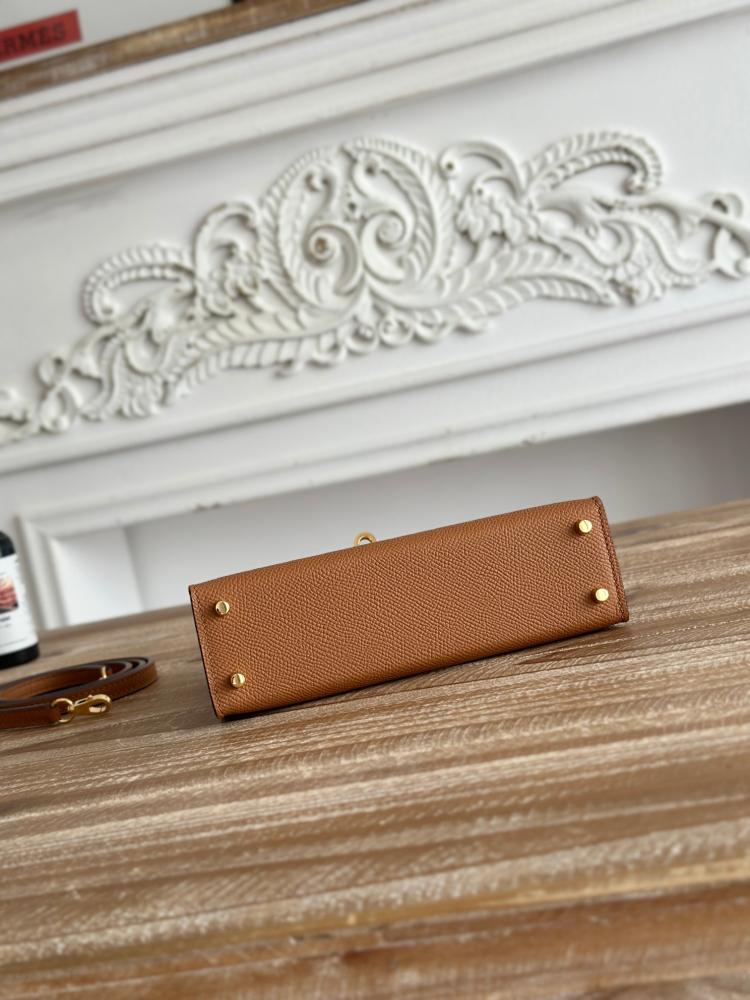 Hermes Mini Kelly II Touch Bag 19cm - Caramel / Gold Hardware
