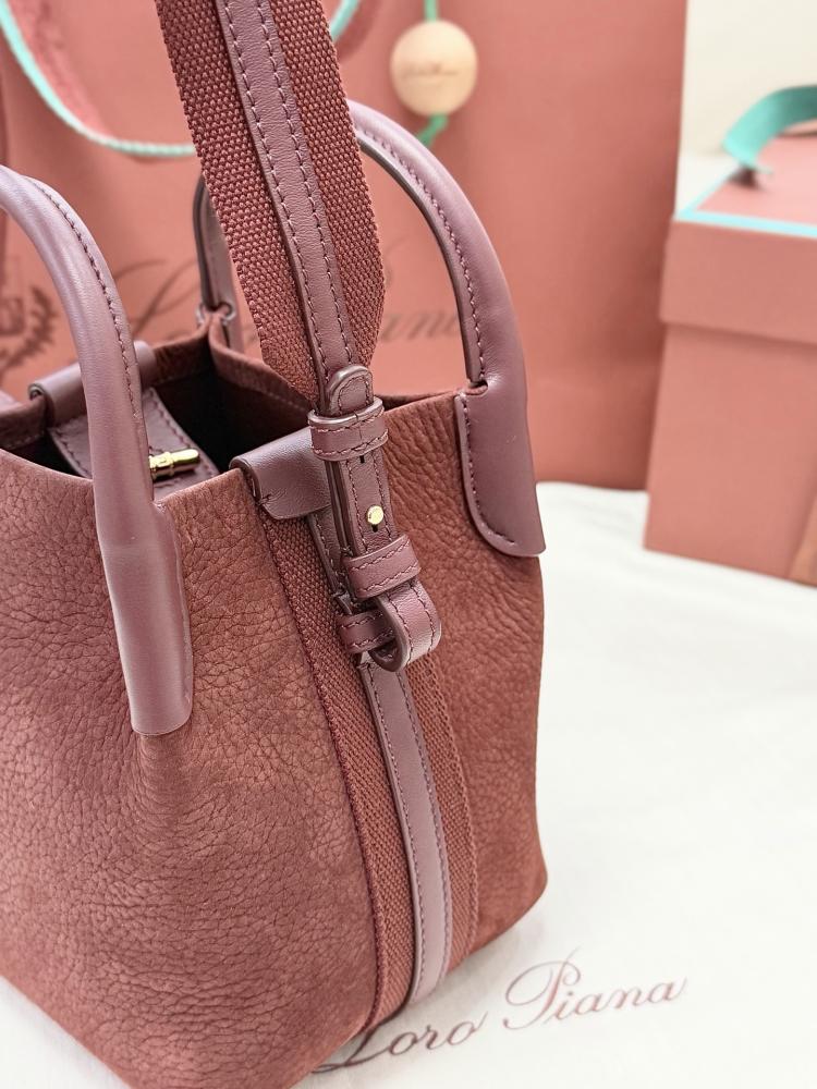 Loro Piana Micro Bale Bag in Textured Leather