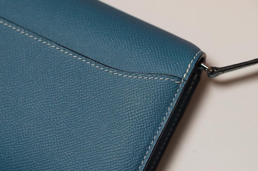 Hermes Constance To Go Wallet Bag 20cm - Blue Jean / Silver Hardware